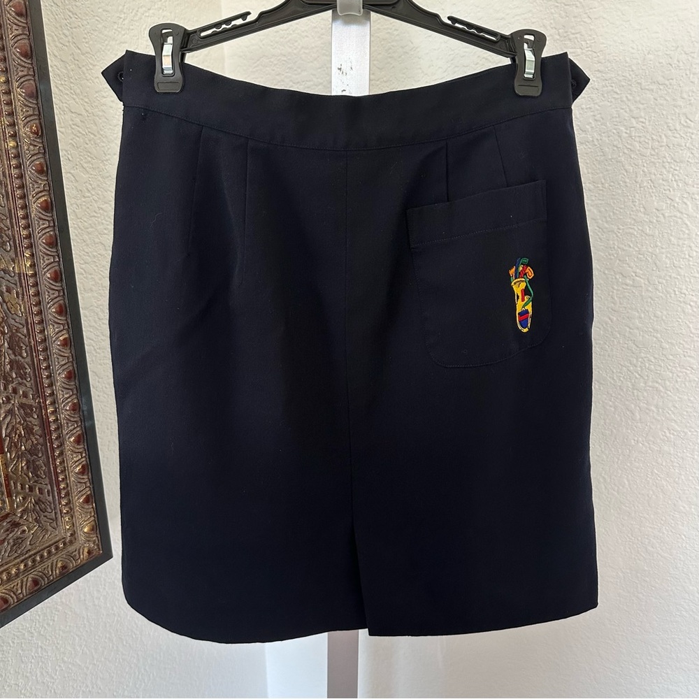 Jean Charles de Castelbajac Vintage Blue Golf Theme Skirt - Size Girls Junior 13